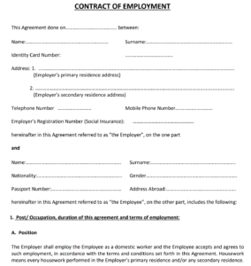 Employment Contract
